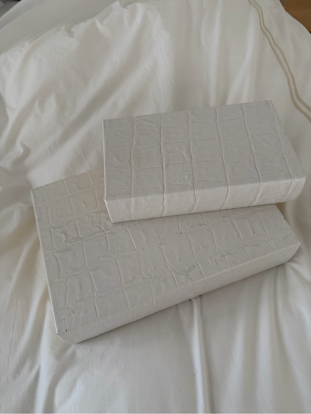 🗽CB2 Storage Croc-Embossed Decorative Boxes, Set of Two